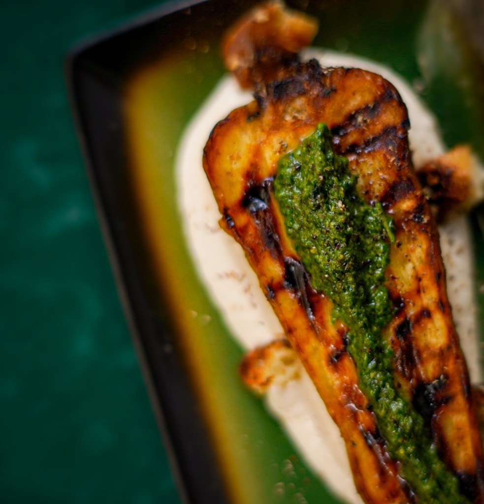 Panais rôti mousse café