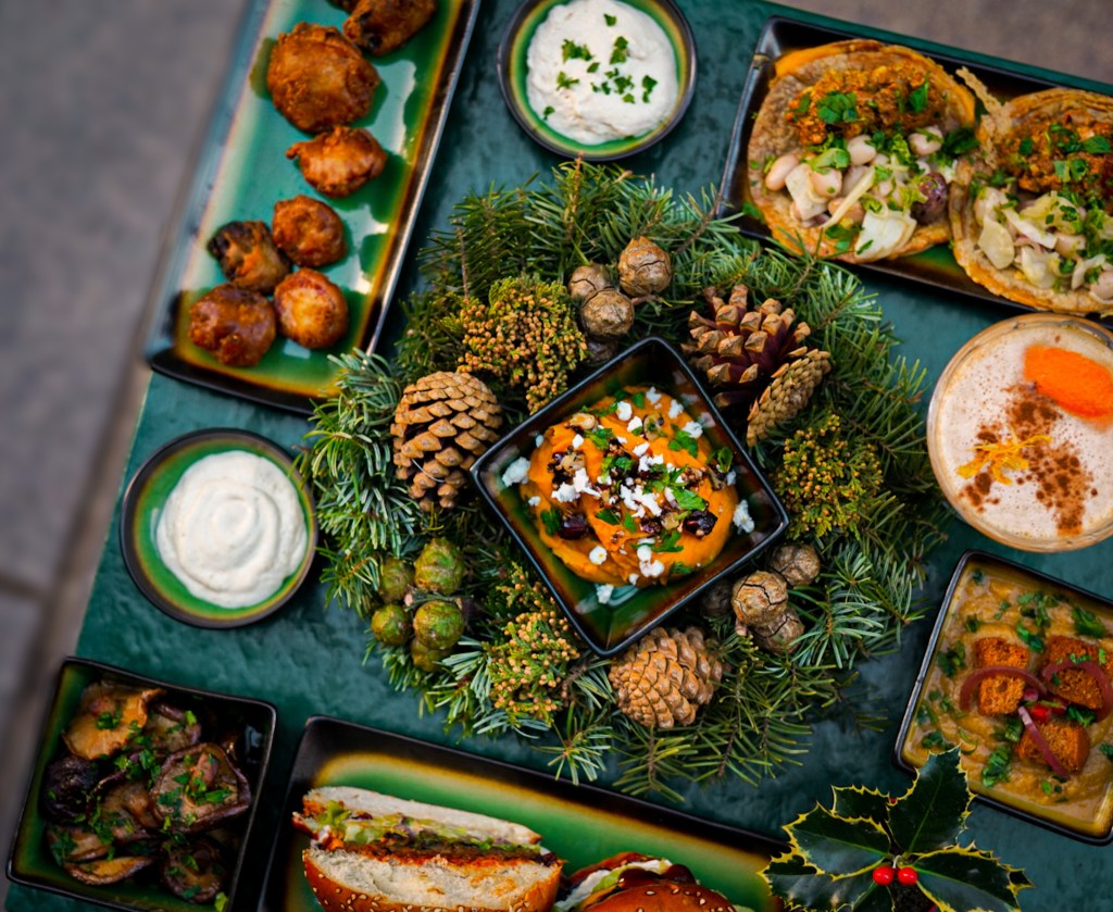 Christmas vegan table